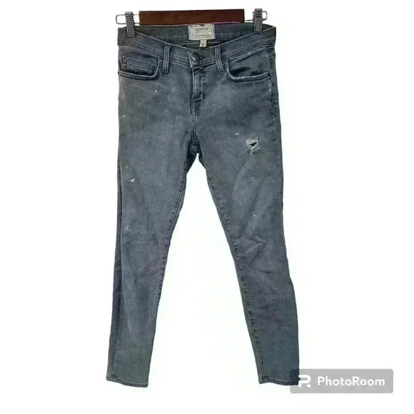 P5051 current Elliot paint splatter  / ripped jeans size 26/0 - Picture 1 of 8